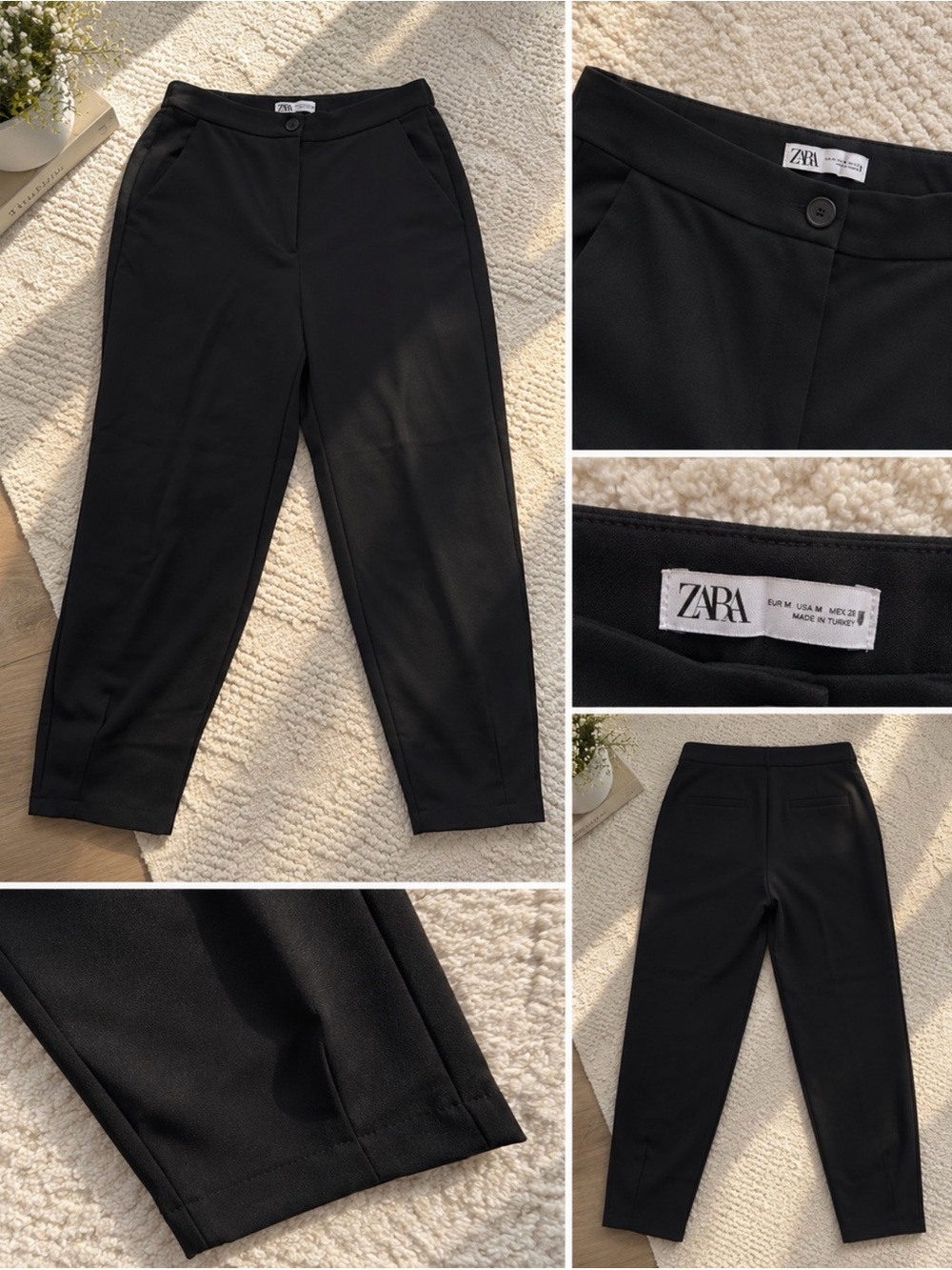 ZARA  Black Tapered Dress Pants